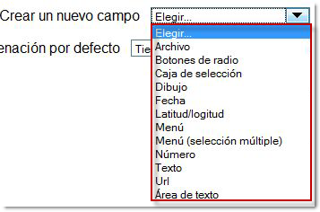 base de datos: Elegir tipo de campo y datos base de datos: Elegir tipo de campo y datos