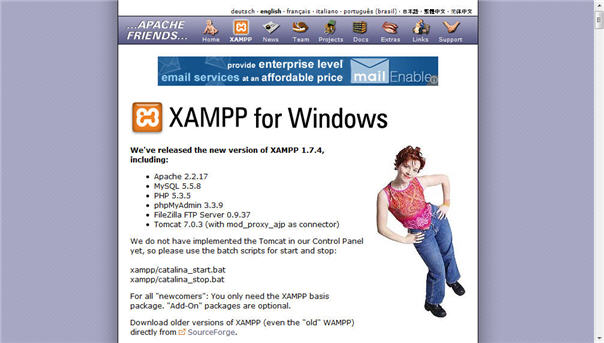 Página de Xampp