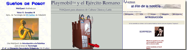 Portada de la WebQuest "Al filo de la noticia"