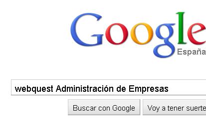 Búsqueda del término "WebQuest" en Google