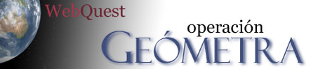Vista del título de la WebQuest "Operación Geómetra"