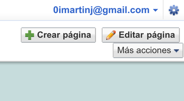 Se ven dos botones, uno con el texto "Editar página"