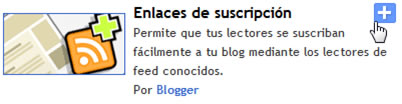 Gadget de Enlaces de suscripción