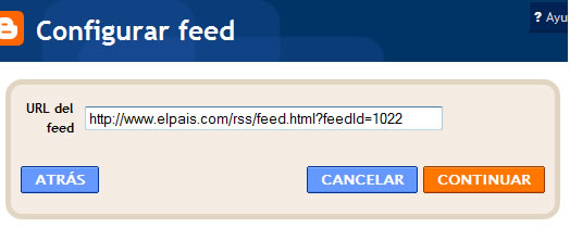 Configurar feed
