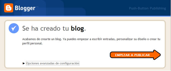 Se ha creado tu blog