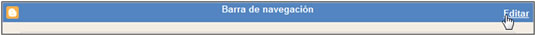 Barra de navegación de Blogger
