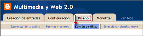 Diseño > Edición de HTML