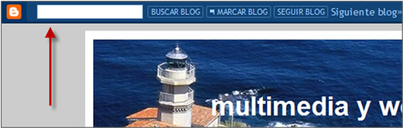 Barra de navegación de Blogger