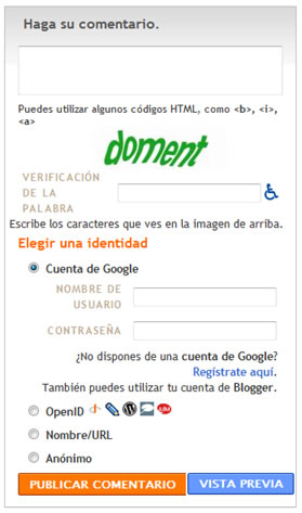 Haga su comentario