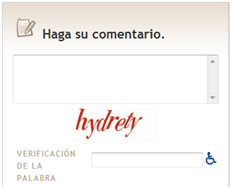 Palabra antispam para enviar comentarios