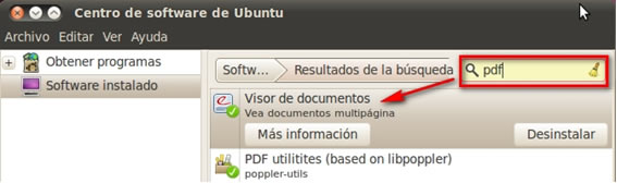 Visor de documentos PDF en Ubuntu