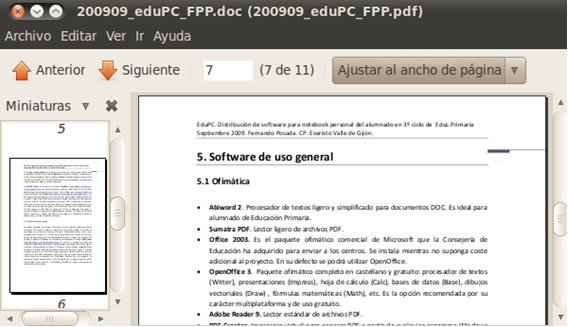 Lector de PDF en Ubuntu