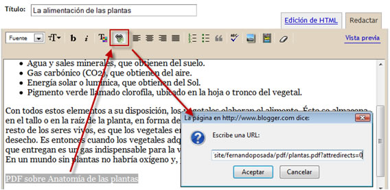 Insertar enlace