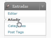 Entradas > Añadir
