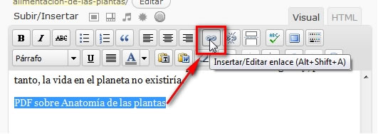 Insertar enlace
