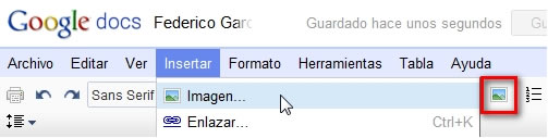 Insertar > Imagen