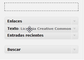 Ordenar los widgets en la barra lateral