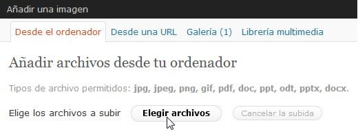 Añadir archivos desde tu ordenador