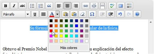 Color del texto