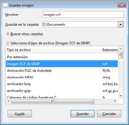 extensión de GIMP extensión