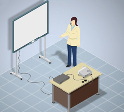 Profesora con pdi