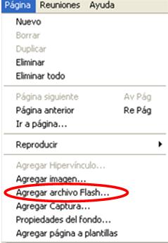 Menú para agregar vídeo en una presentación video