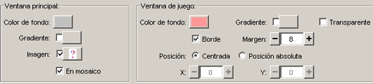 Pestaa de Ventanas (principal y de juego)