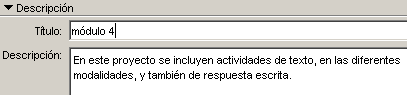 Pestaña Proyecto