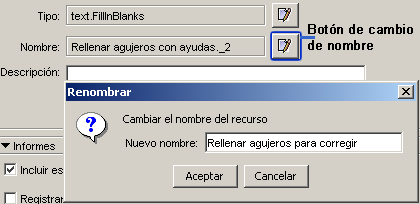 Renombrar actividad