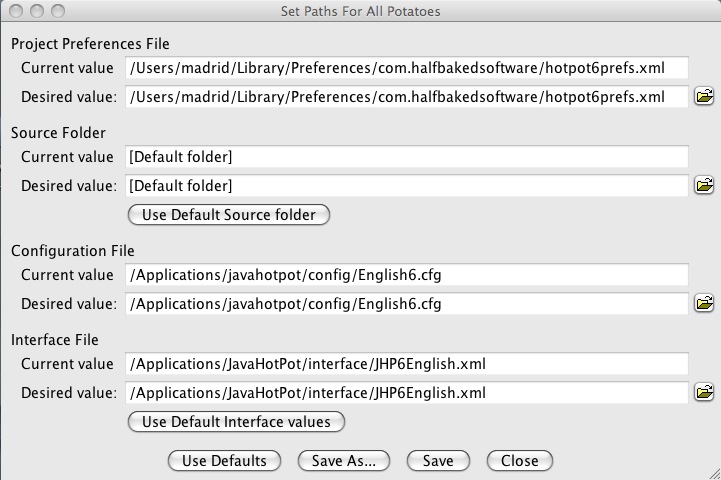 Selección de idioma en Mac