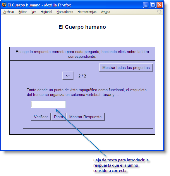 Formato de respuesta corta