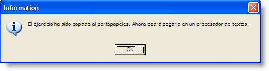 Ejercicio copiado en el portapapeles