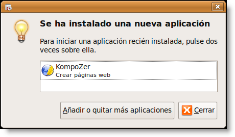 Nueva aplicación instalada