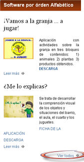 software por orden alfabético