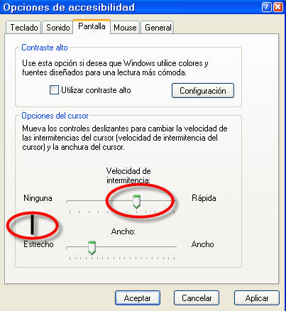 carpeta pantalla accesibilidad