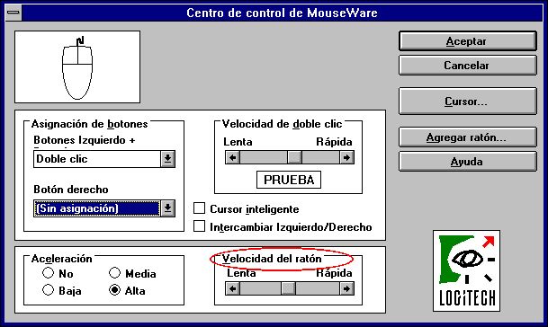 confuguracion mouse