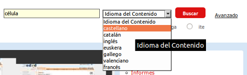 Idioma de los contenidos a buscar Idioma de los contenidos a buscar