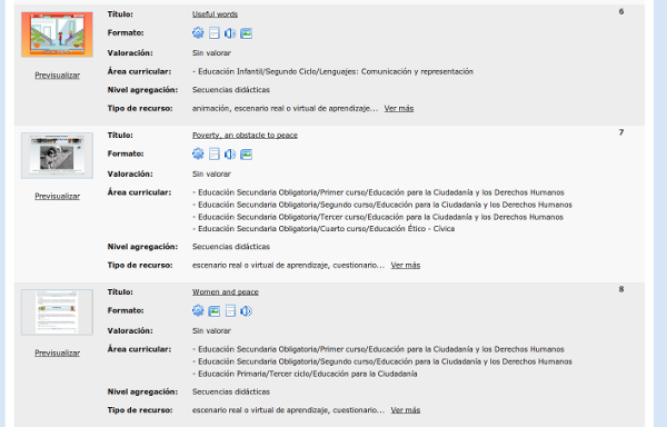 Resultados de una búsqueda avanzada Resultados de una búsqueda avanzada