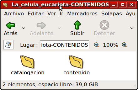 Contenido del archivo comprimido