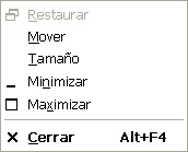 Menu de texto