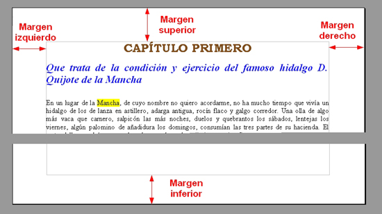 Márgenes del documento