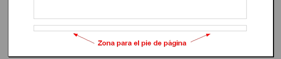 Zona para el pie de página