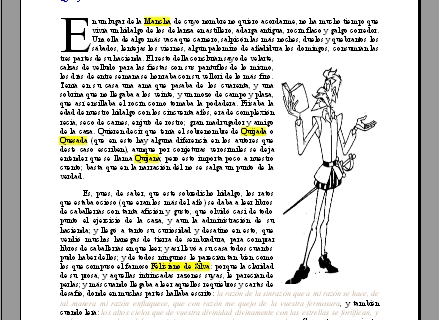 Texto con imagen