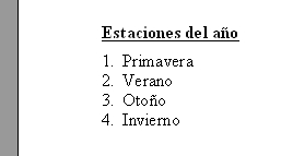 Lista numerada