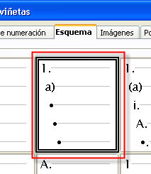 Opción de Esquema