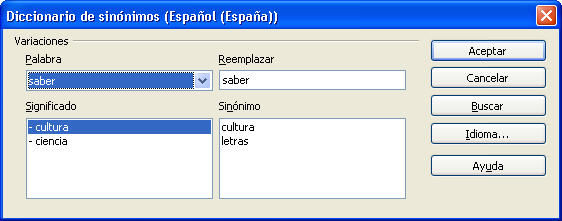 Diccionario de sinónimos