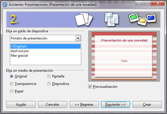 Asistente para Presentaciones. Paso 2 Asistente para Presentaciones. Paso 2