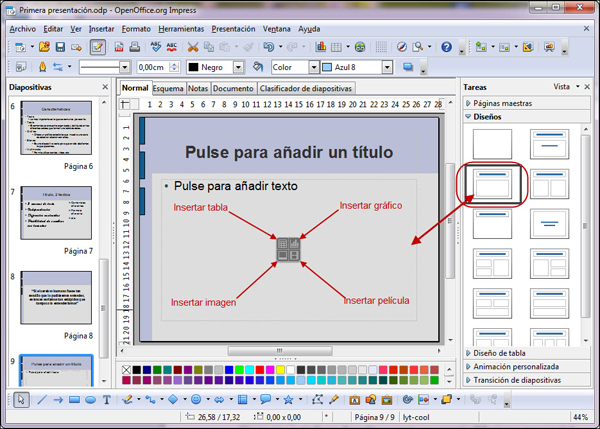 Diapositiva de Título, Contenido