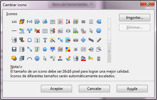 Cuadro de diálogo Cambiar icono