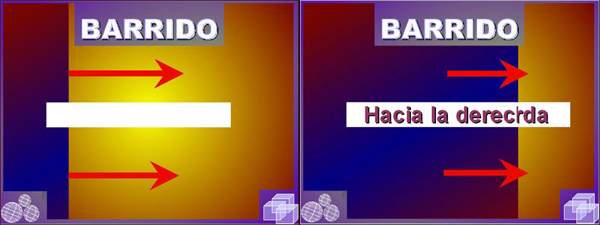 Barrido hacia la derecha Barrido hacia la derecha